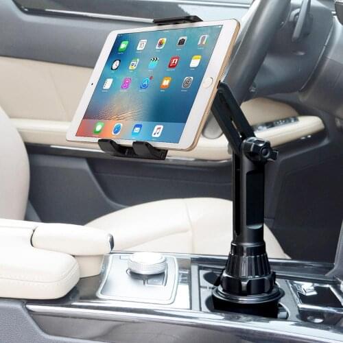 Universal 360 car Cup Holder Tablet Automobile Mount Cradle for Apple IPad Pro 12.9 Air 10.2 2020 Mini 4 for Samsung tab S7 plus