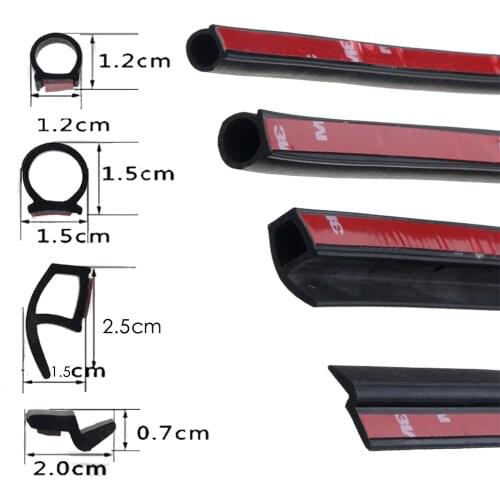 Car Door Seal Strip EPDM Rubber Noise Insulation Weatherstrip Soundproof Car Door Seal Strong Adhensive