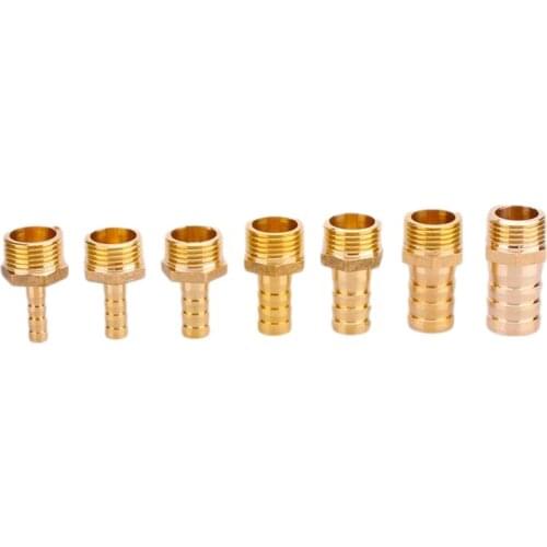 1 Pcs Pagoda Connector 8/6/10/12/16/19 Mm Hose Male Thread Brass Fittings Garden Adapter Water Pipe Irrigation Connector