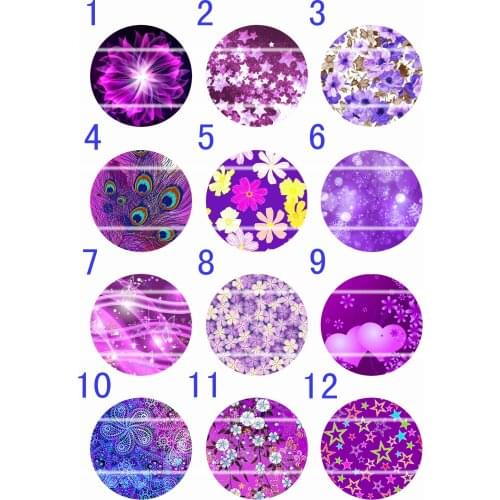 Handmade Colorful picture Round Glass Cabochons Refrigerator magnet for Necklace Decoration and Phone Chain Accessaries322