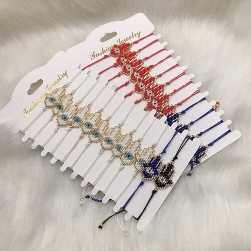 BLUESTAR Fashion Women Multicolor Flower Braided Bead Bangle Handmade Plum Blossom MIYUKI Bead Bracelets