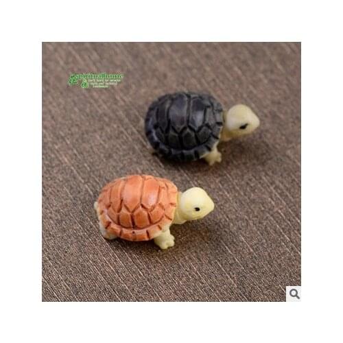 1pc/2pcs DIY Mini Turtle Tortoise Miniature Fairy Garden Decoration DIY Doll House Terrarium Micro Landscape Decoration Retail