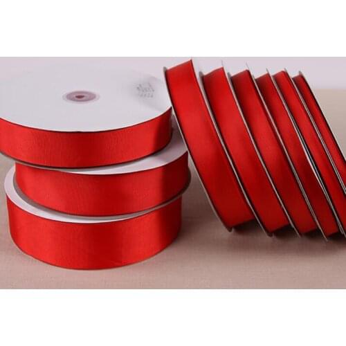 25 Yards\lot 6mm-40 mm Width DIY Material Red Polyester Silk Ribbons Grosgrain Ribbon For Wedding Party Crafts Gift Packing Belt