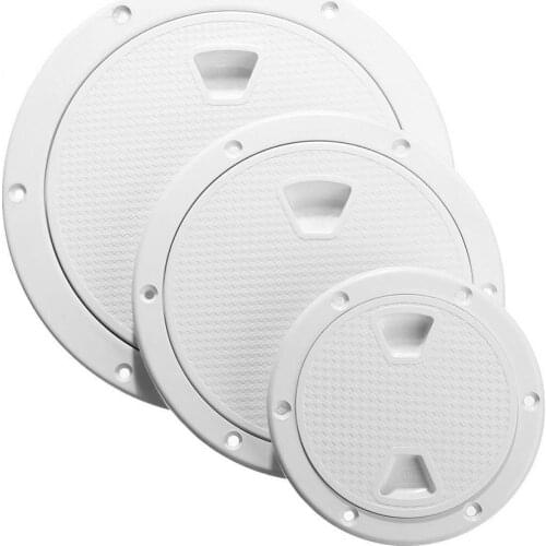 4/6/8 Inch Round Deck Cover Yacht Inspection Hole White Hatch Non-slip Hand Hole Cover Inspection Work Cover Hatch Boat Cover