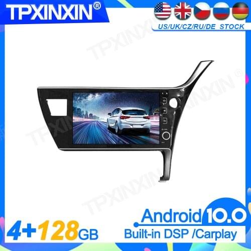 4GB+128GB Android 10.0 For Toyota Corolla 2018+ Head Unit Car Multimedia Player Auto Radio Tape Recorder GPS Navigation DSP IPS
