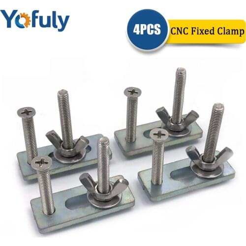 4pcs/lot Work Table Metal Clamp For CNC Engraving Machine Fastening Platen Router Fixture CNC Engraver Woodworking Tools