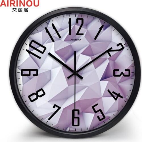 Airinou 3D Origami Art And Plane Curve Design Silent Movement Wall clock, Living Room Library Science And Technology Decorate
