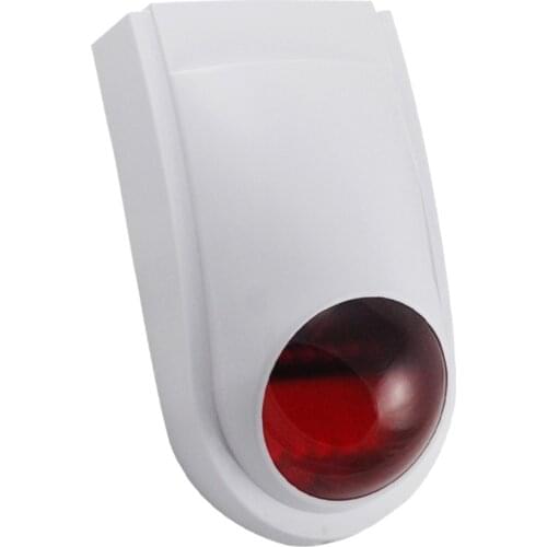 MULO Wireless Outdoor Sound Alarm Motion Sensor strobe Siren DC 12V as alarm host for Home Warehouse PE516