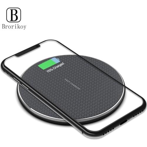 Qi Wireless Charger Pad 10W Fast Charging for Samsung S20 S10 Note 10+ iPhone 11 Pro Xs Max X 8 Plus Metal Wireless Quick Charge