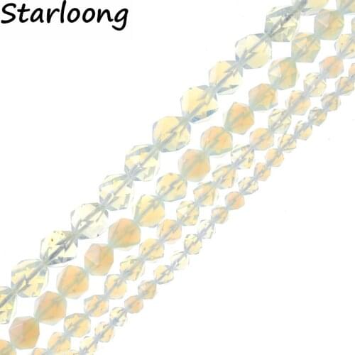 6mm 8mm 10mm 12mm AAA Grade Faceted white opal stone Beads Natural Stone Beads DIY Loose Strand Beads Jewelry Making Perles