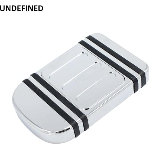 Chrome Motorcycle Brake Pedal CNC Footpegs Footrest For Harley Touring Street Electra Road Glide Dyna FLD Softail Fat Boy Trike