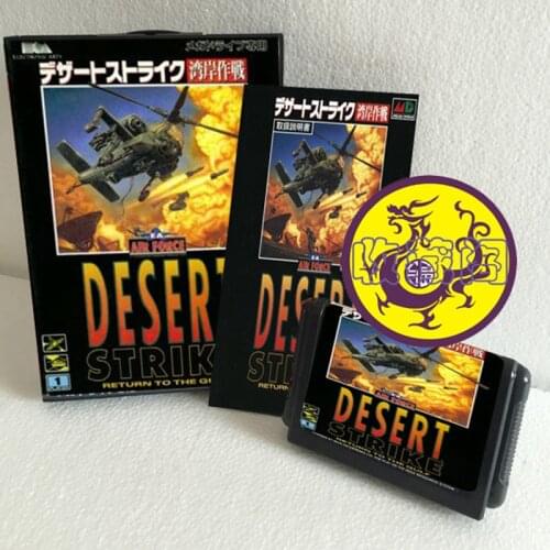 Desert Strike With Box And Manual 16bit MD Game Card For Sega Mega Drive For Genesis