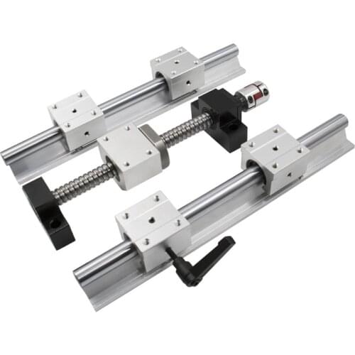 16mm linear guide rail SBR16 350/400mm with slide blocks SBR16UU+ball screw SFU1605 and other accessories z axis cnc parts