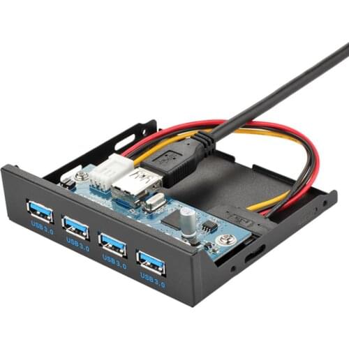 USB Metal Front Panel 20 Pin Connector USB Hub 3.0 4 Ports 3.5 inch For Desktop PC Accessries