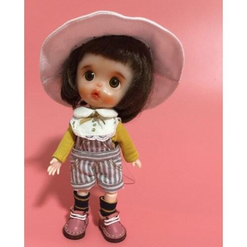 7 Colors Cute Round Hat New Ob11 Doll Clothes Fishermans Hat 1/12 Doll House 16cm BJD GSC Obitsiu 11 Universal Accessory