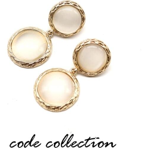 Fashion Baroque Statement Earring Pearl Acrylic Opal For Women Girl Wedding Earring Jewelry Accessories Christmas Gift