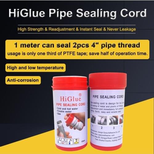 New PTFE Tape Thread Sealing Tape,Pipe Sealing Cord For Plumber Sealing 160m