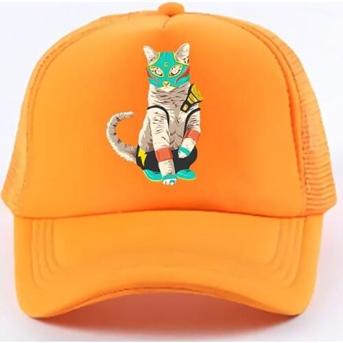 NEW Japanese Anime Cat Casual Plain Mesh Baseball Cap Adjustable Snapback Hats for Women Men Hip Hop Advertising White Cap