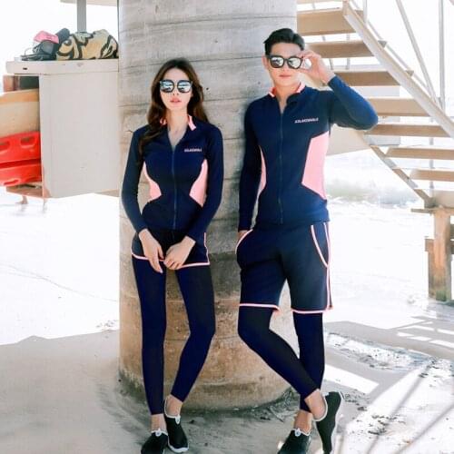 Couple Rash Guards Bikinis For Women 2019 Summer Beach Swimwear Womens Swimsuit Womens Swimming Suit Girls New Couples Long