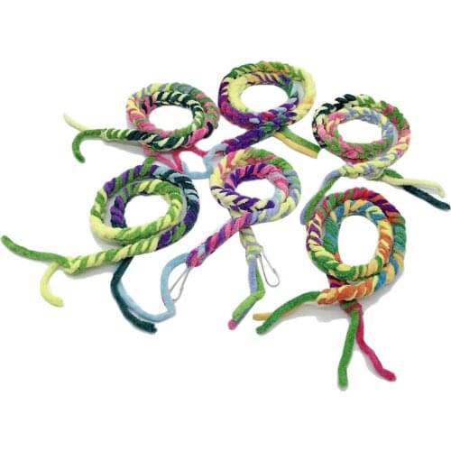 Parrot Climbing Cotton Rope Pet Hamster Rat Hammock Swing Hanging Toy Standing Perch