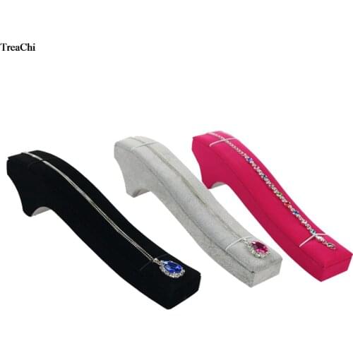 Factory Sale Fashion Bracelet Jewelry Display Stand Velvet Watch Necklace Chain Jewelry Storage Showcase Anklet Organizer Holder