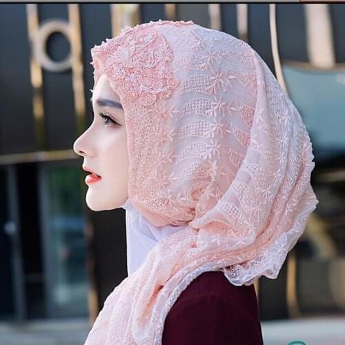 Luxury Silk Hijab Muslim Women Islamic