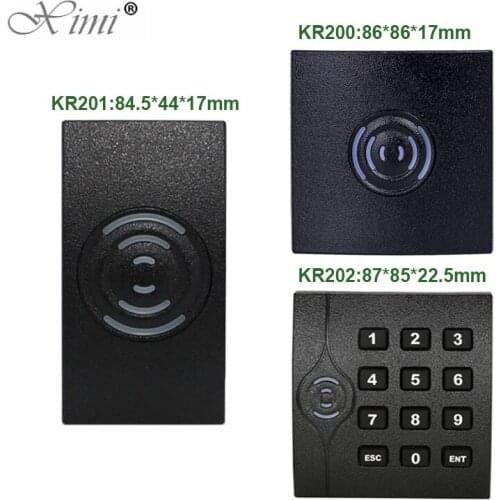 IP65 Waterproof Smart Card Reader KR200M 13.56MHZ IC Card Reader ZK Access Control Card Reader Wiegand34 MF Card Reader