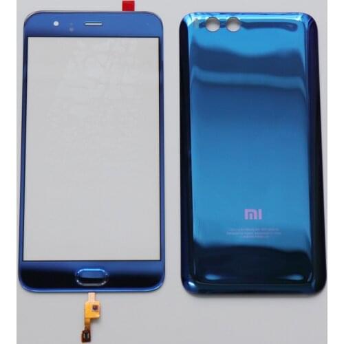 For XIAOMI Mi note 3 Front Touch Screen Outer Glass Panel with Fingerprint Sensor + Rear Housing Battery Door Back Cover Case