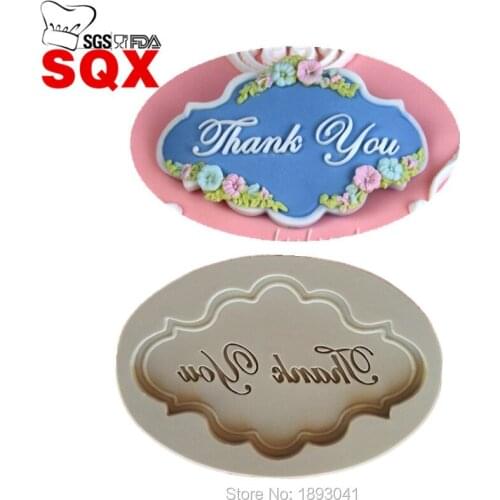 Thank you letter silicone sugar mold, cake decoration tools, embossed mold, kitchen accessories SQ16368