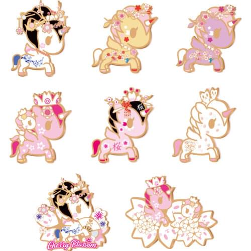Tokidoki Cherry Blossom Unicorn Badge Blind Box Tide Play Souvenir Children Gift