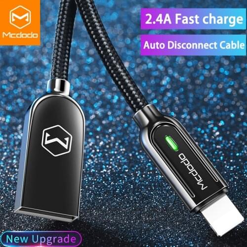 Mcdodo USB Cable for iPhone X Xs Max XR 2.4A Fast Charging USB Charger Data Cable for iPhone Cable 8 7 6S Plus USB Charger Cord