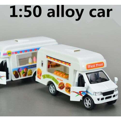 1:50 alloy toy vehicles, metal diecasts, high simulation ice cream wagons, Pull back Toy Vehicles, free shipping