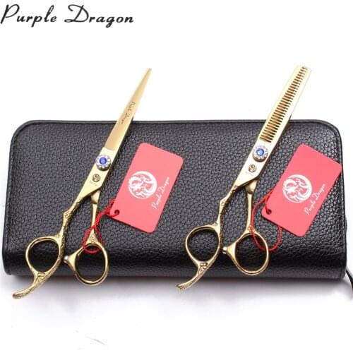 1Pair Left-Hand 5.5" 6" 440C Dogs Grooming Kit Straight Scissors Thinning Shears Professional Pets Shears Animal Scissors Z8002