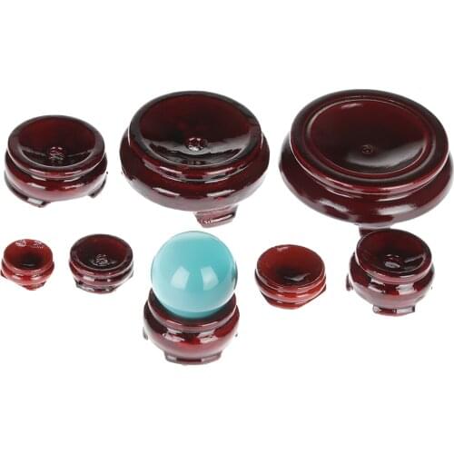1pcs Wood Holder Crystal Ball Base Statue Pedestal Natural Home Decoration Desktop Ornament Fixed Seat Miniature Display Stand