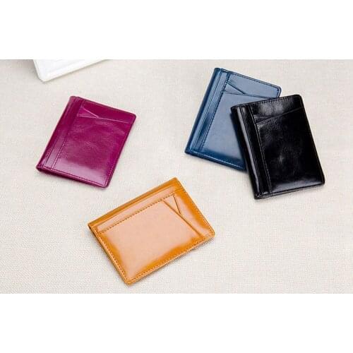 1 Piece RFID Blocking Genuine Leather Men Card Holder Male Credit Card Case Luxury Wallet High Quality Drivers License Cover