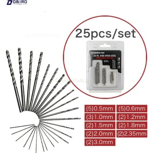 10pcs/25pcs High Quality Circular straight handle Twist Drill Bit High Speed Steel Titanium Plating Bit