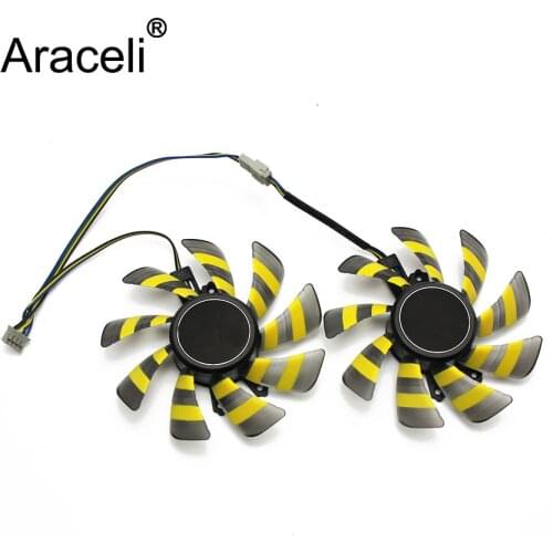 2pcs/set GEFORCE GTX950 GPU Cooler Cooling Fan GA92O2U For KFA2 GALAX GEFORCE GTX 950 Black OC Sniper Cards Cooling Fan