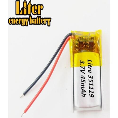 351119 45mah Bluetooth headset self motion polymer lithium battery factory direct recording pen rod