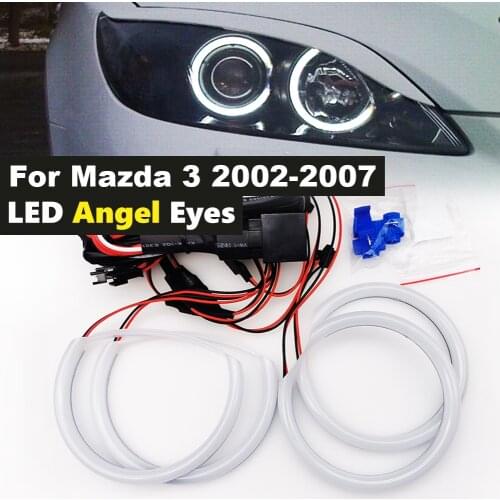 4Pcs For Mazda 3 mazda3 BK 2003 2004 2005 2006 2007 2008 Excellent Ultra bright Cotton Angel Eyes kit halo rings