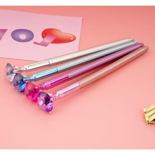 40Pcs/Set Kawaii Diamond Gen Pens Magical Crystal Ball Pen 0.5mm Black Ink Color B36C