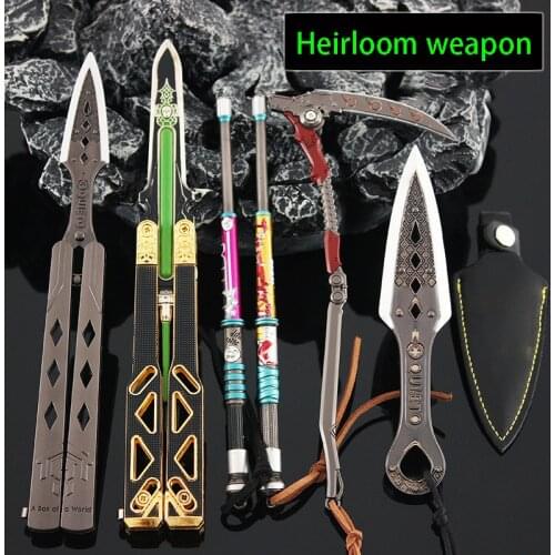 Apex Hero Legends Sword Heirloom Power Boy Butterfly Knife Lifeline Electric Rod Death Curve Evil Spirit Dagger Alloy Model Toys