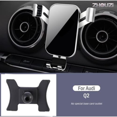 Car Mobile Phone Holder Special Air Vent Mounts Stand GPS Gravity Navigation Bracket For Audi Q2 Car Accessories