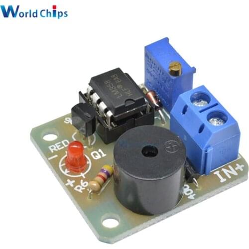 9V/12V Battery Sound and Light Alarm Against Over-discharge Protection Board Low Voltage /Under Voltage Protection Module