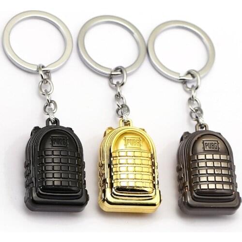 PLAYERUNKNOWNS BATTLEGROUNDS Keychain PUBG Key Ring Level 3 Backpack Model Metal Men Car Women Bag Key Chain Pendant Jewelry