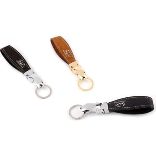 High Grade Men Key Chain Fashion Leapoard Keychains Car Key Ring Holder Luxury Design Bag Pendant Gift Genuine Leather Rope