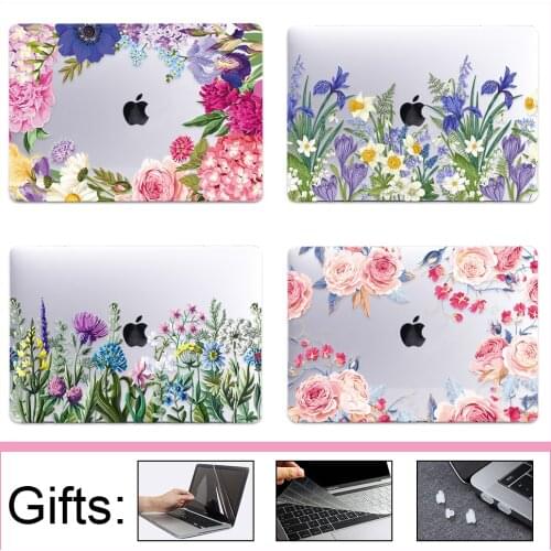 Sanmubaba 2020 Case For Macbook Air 13 M1 A2337 Floral Crystal Cover For Macbook Air Pro 11 12 13 15 16 Funda Laptop Accessories