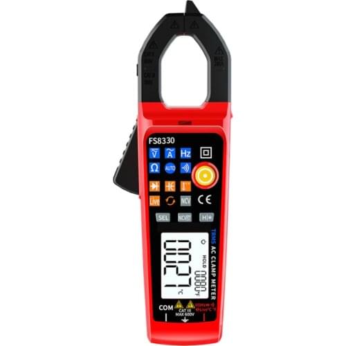 Auto Ranging Digital Clamp Meter with NCV & Flashlight LCD Display Measures AC/DC Voltage AC Current Resistance