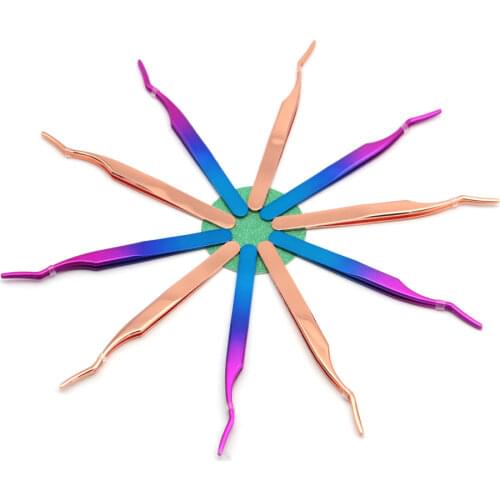 Damepapil Stainless Steel Various Color Lash Applicator Makeup Tools In The Stock High Quality Clip Eyelash Tweezers Bulk