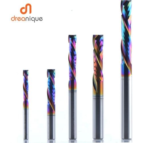 1PC woodwork milling cutter UP & DOWN Cut 2 Flutes Spiral Carbide Milling Tool CNC Router Compression Wood End Mill Cutter Bits