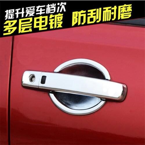 Chrome Door Handle Cover Door Handle Bowl Trim for Nissan Qashqai J10 Frontier Sentra Quest Maxima Altima 2005-2008 Car styling